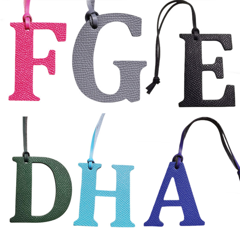 Monogram Keychain Leather - Atacado de luxo couro genuíno d