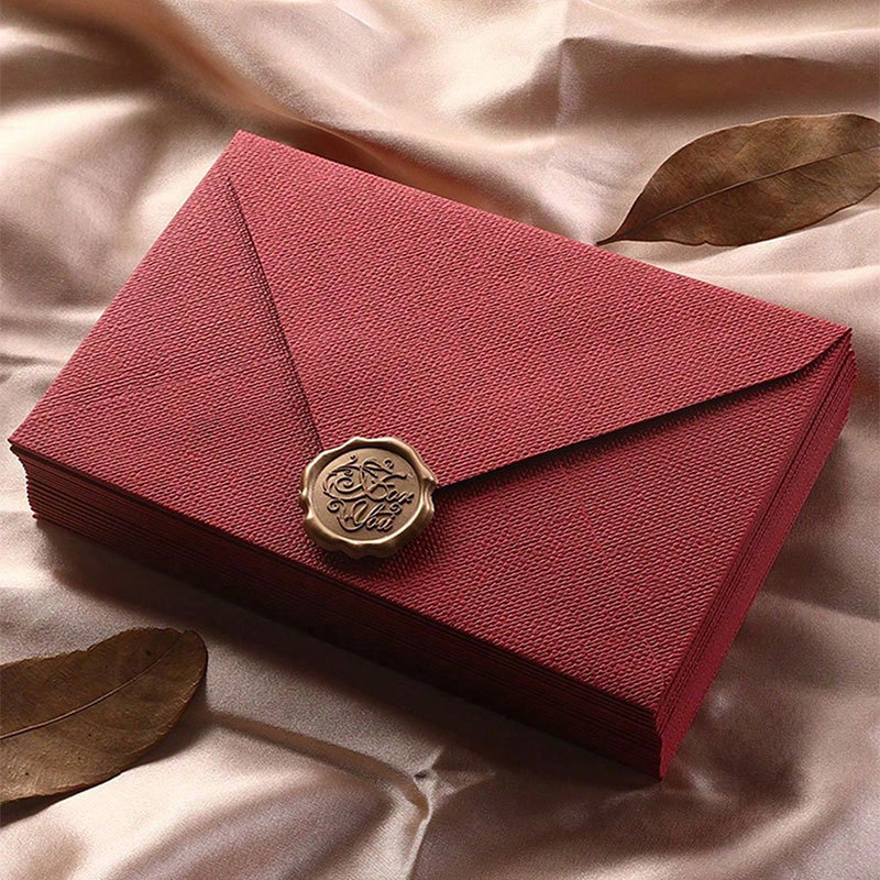 Wax Seal Letter Kit - Conjunto de 10 Envelopes com Textura