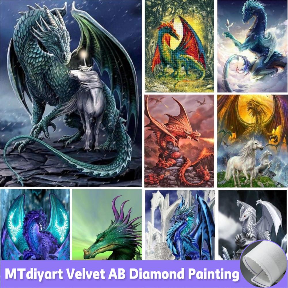 Photo Mosaic Print - DIY 5D Dragão e Unicórnio Pintura