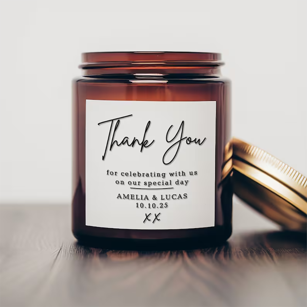 Etiquetas quadradas personaliz - Personalised Candle Label avaliação e preço
