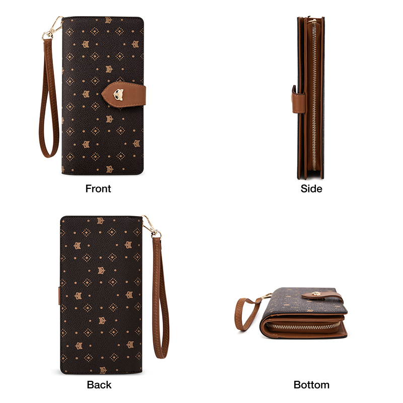 FOXER Carteira feminina longa  - Monogram Keychain Leather avaliação e preço
