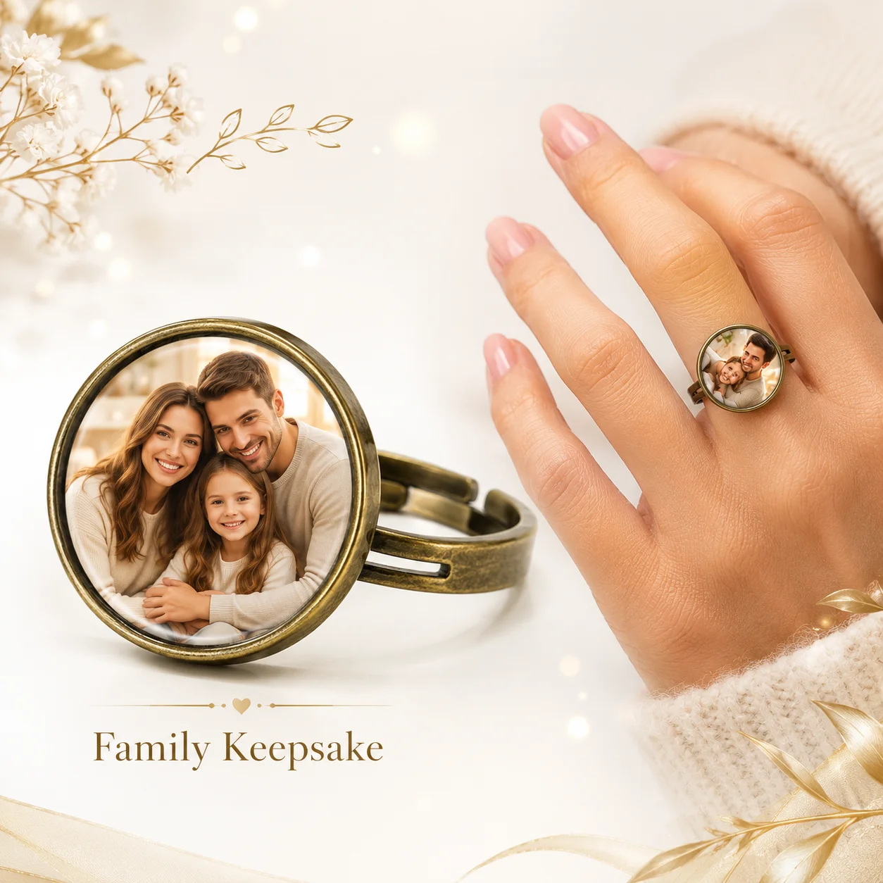 Anel Personalizado com Foto e  - Initial Ring Custom avaliação e preço