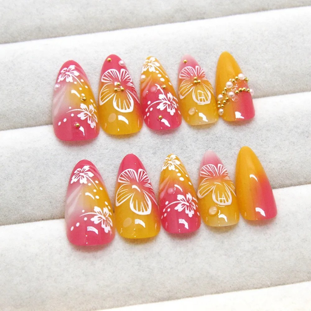 24 Unidades de Unhas Postiças  - Pressed Flower Art avaliação e preço