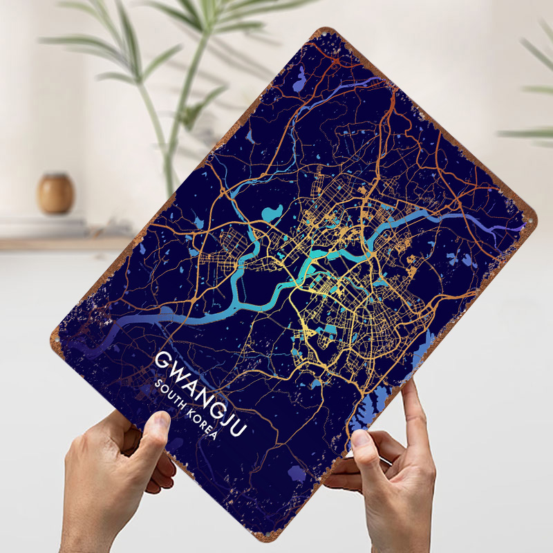 Mapa da Cidade de Gwangju em M - Custom Map Poster avaliação e preço