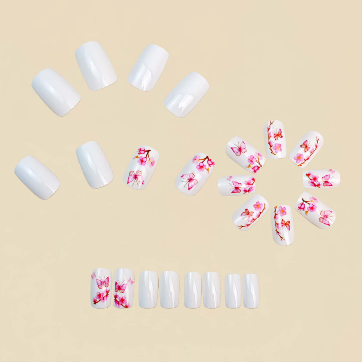Unhas Postiças Médias para Mul - Pressed Flower Art avaliação e preço