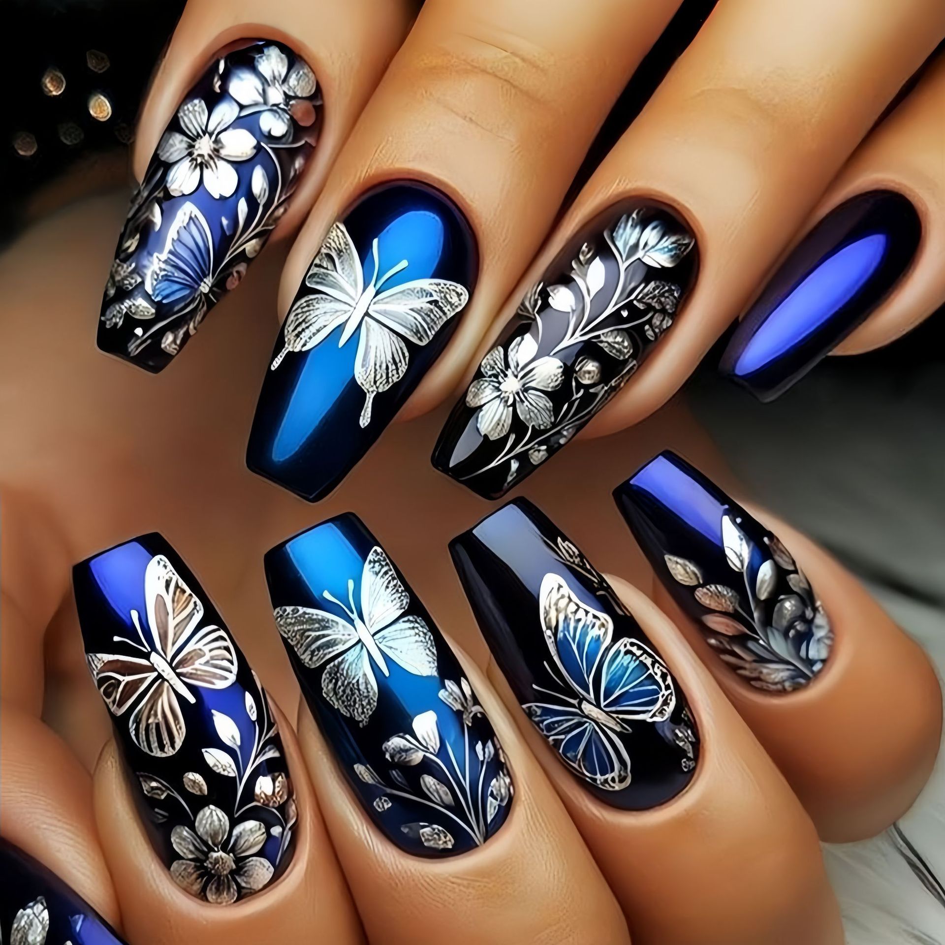 Unhas falsas médias e longas p - Pressed Flower Art avaliação e preço