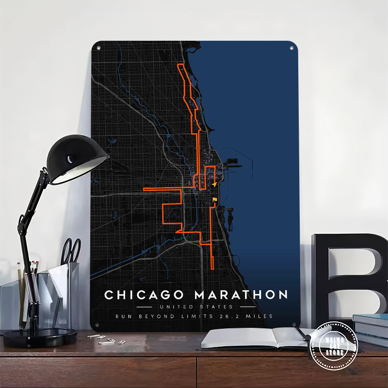 Mapa do Percurso da Maratona d - Custom Map Poster avaliação e preço