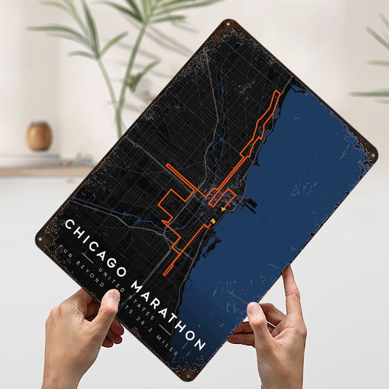 Mapa do Percurso da Maratona d - Custom Map Poster avaliação e preço