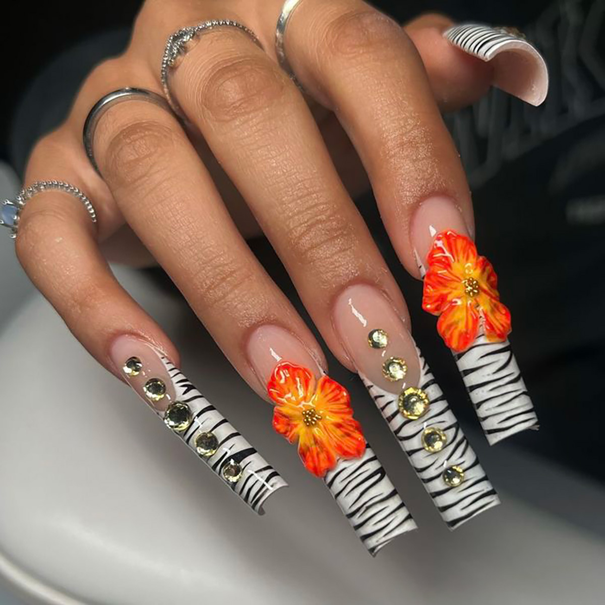 24 pçs flor imprensa em unhas  - Pressed Flower Art avaliação e preço